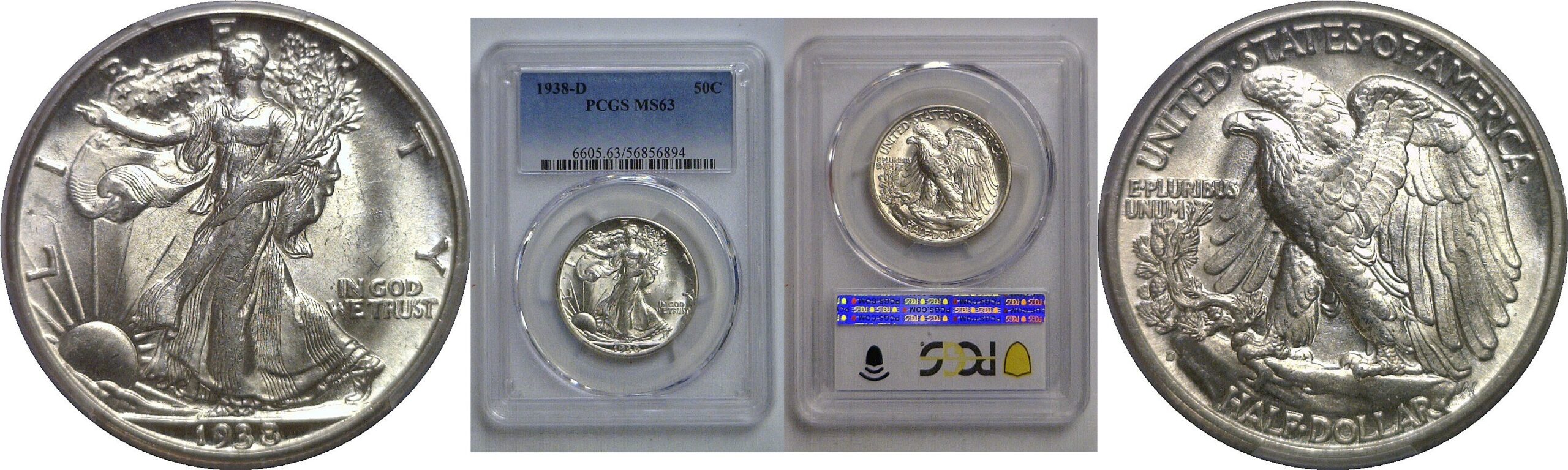 1938-D Walking Liberty Half Dollar   PCGS MS-63