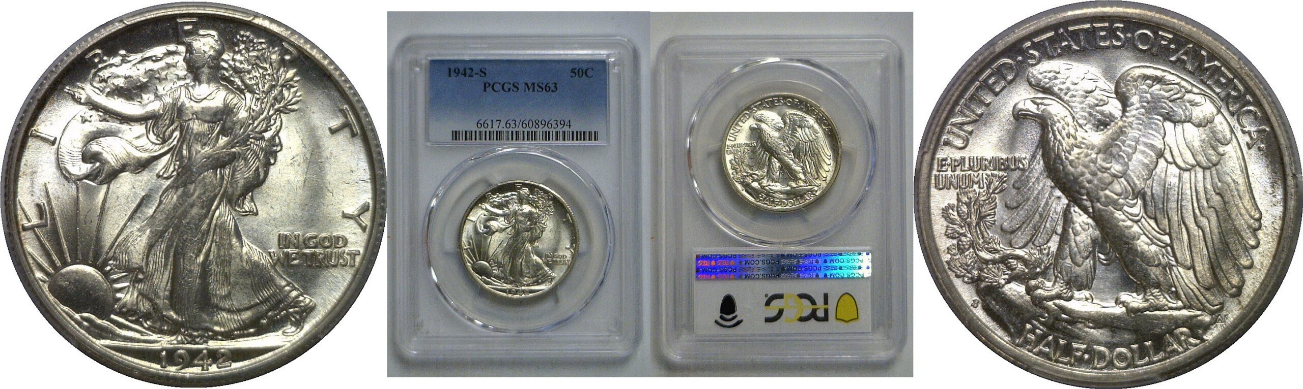 1942-S Walking Liberty Half Dollar   PCGS MS-63