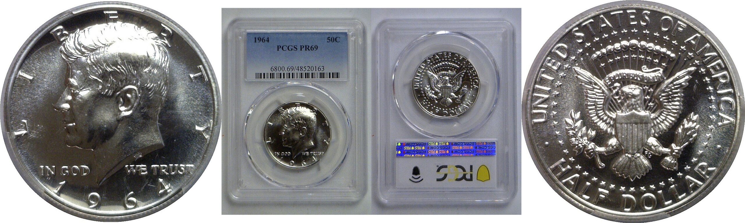 1964 Kennedy Half Dollar   PCGS PR-69
