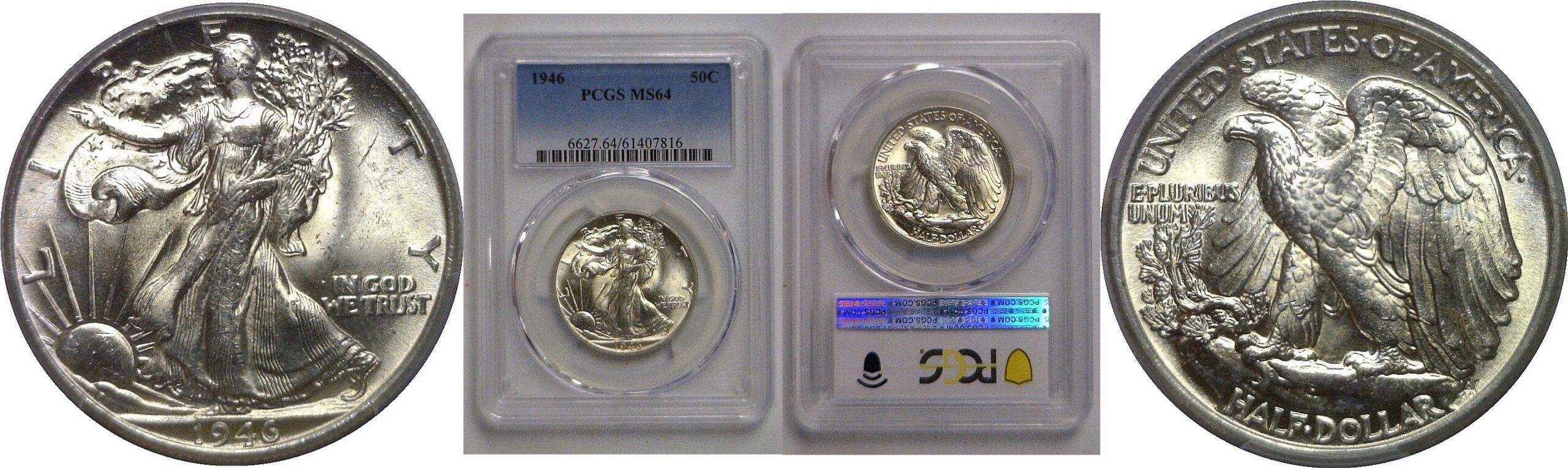 1946 Walking Liberty Half Dollar   PCGS MS-64