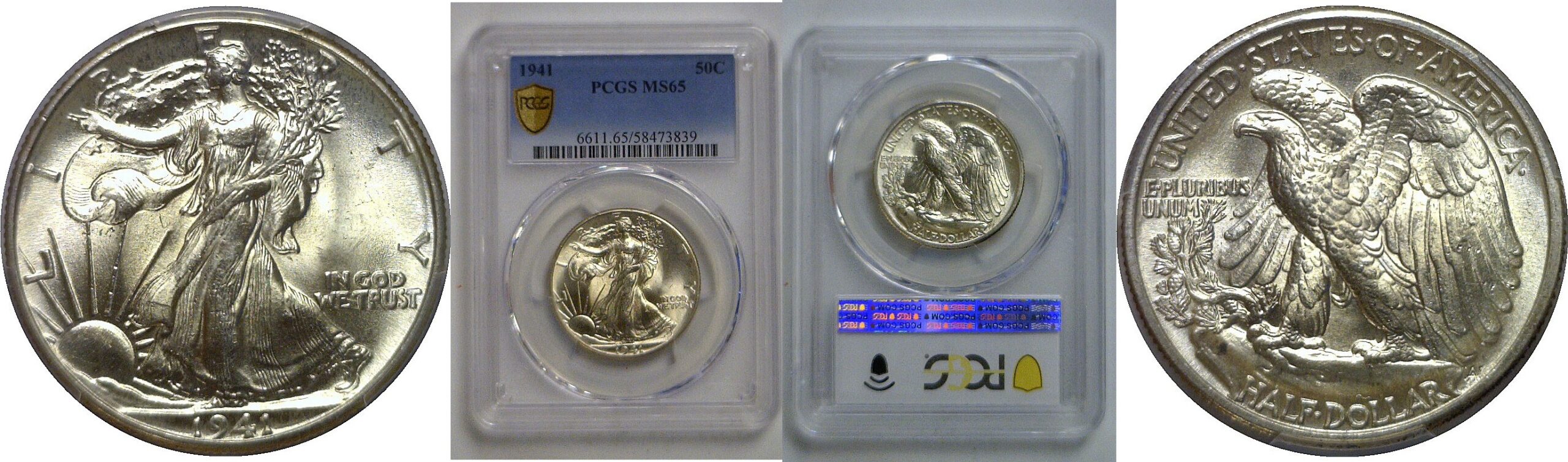 1941 Walking Liberty Half Dollar   PCGS MS-65