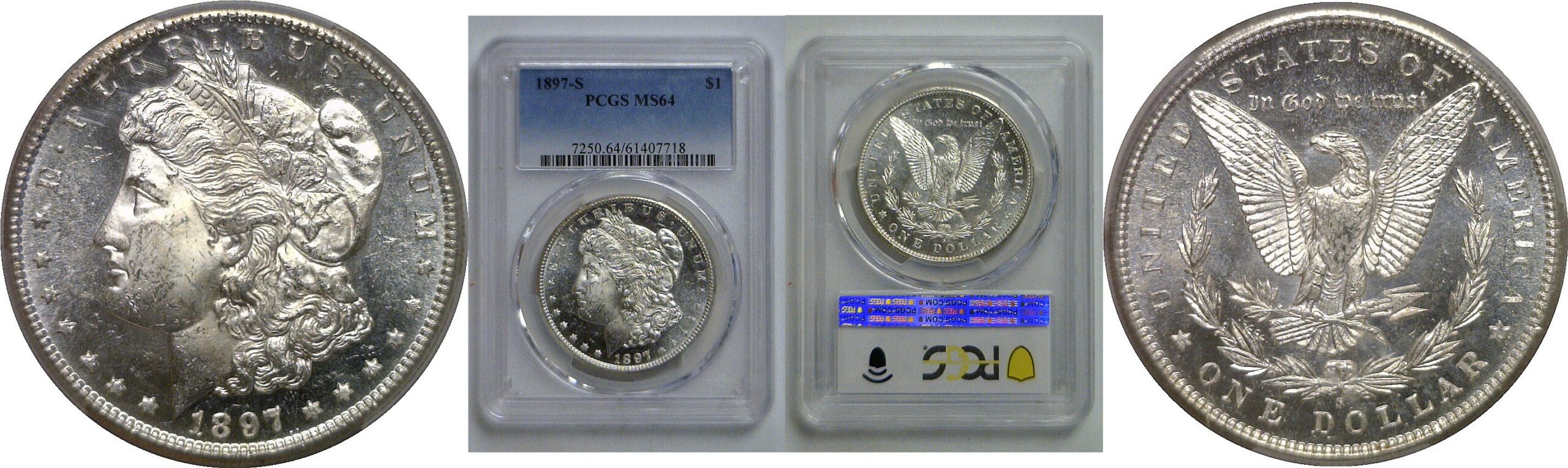 1897-S Morgan Dollar   PCGS MS-64
