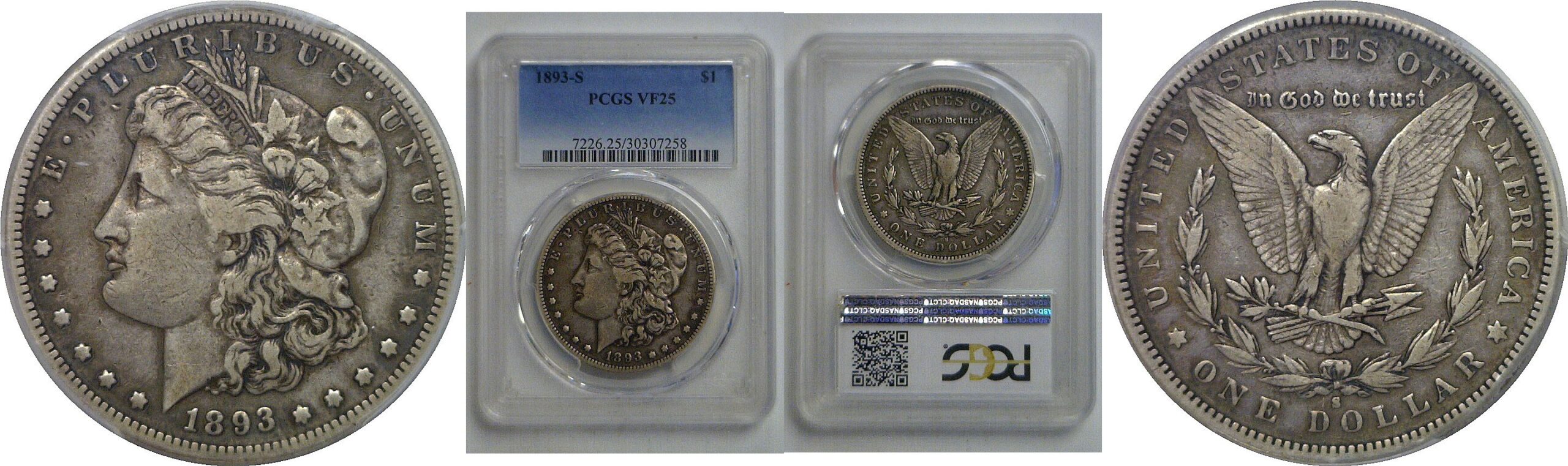 1893-S Morgan Dollar   PCGS VF-25