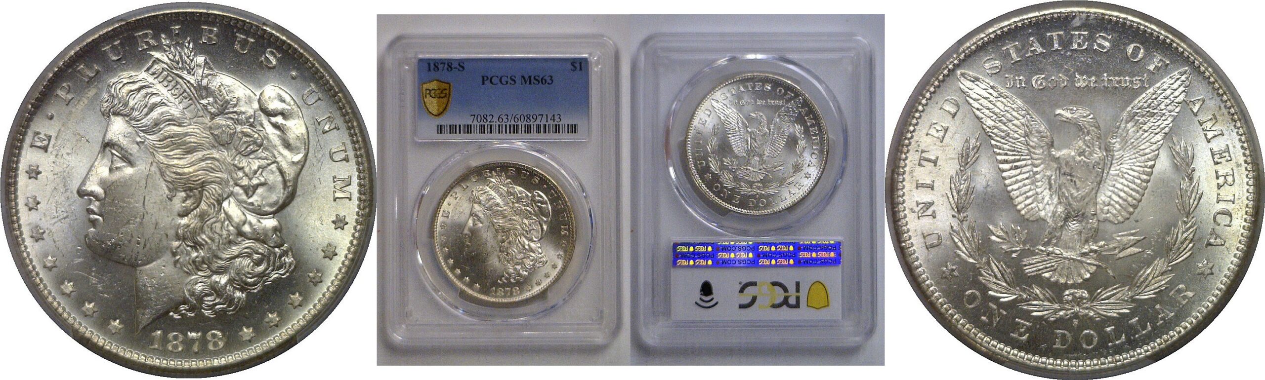 1878-S Morgan Dollar   PCGS MS-63