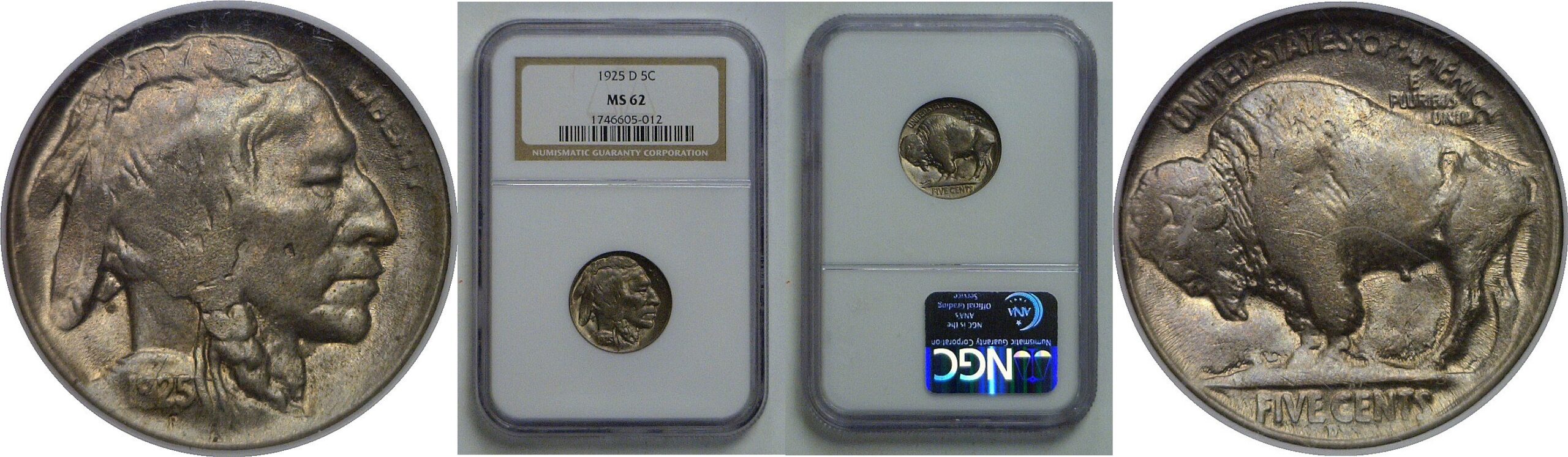 1925-D Buffalo Nickel   NGC MS-62