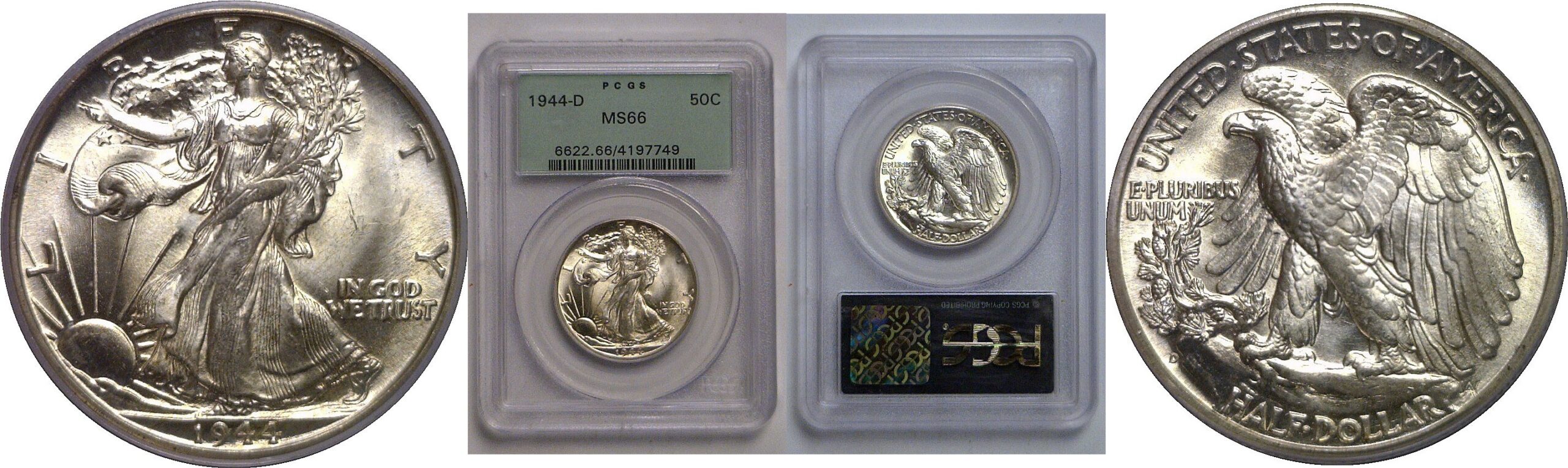 1944-D Walking Liberty Half Dollar   PCGS MS-66