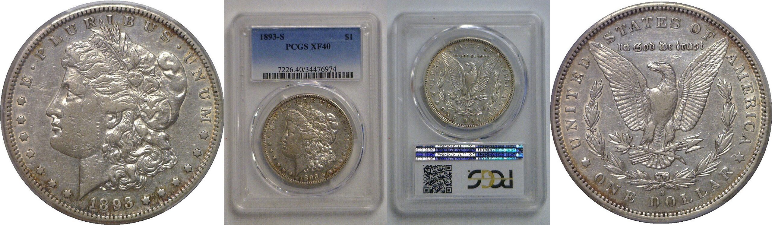 1893-S Morgan Dollar   PCGS XF-40