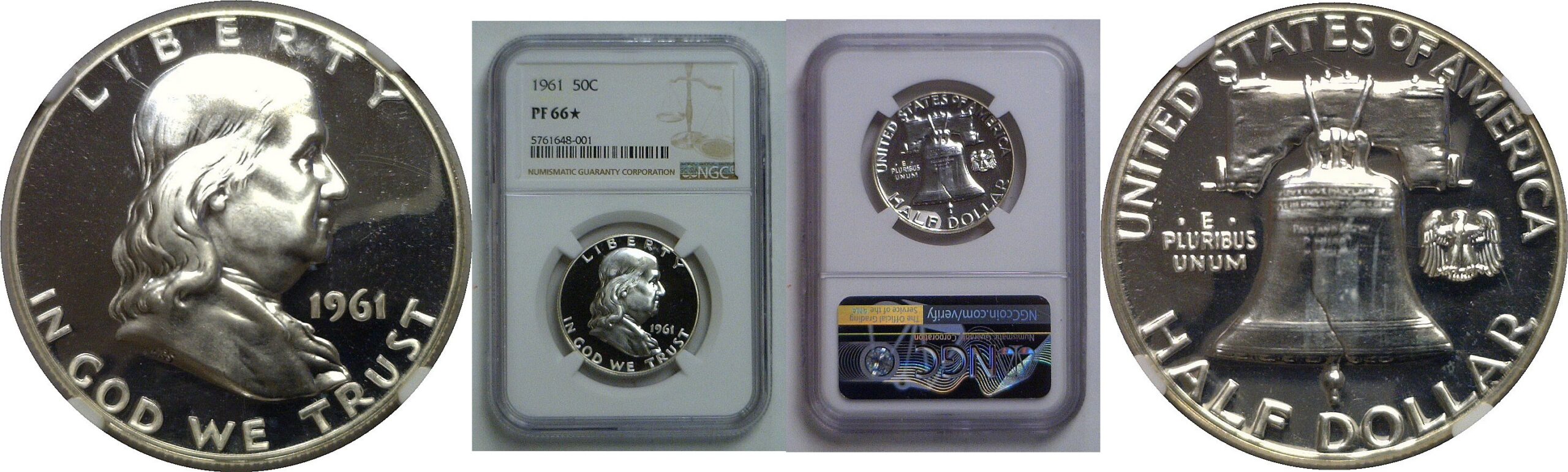 1961 Franklin Half Dollar   NGC PF-66 Star
