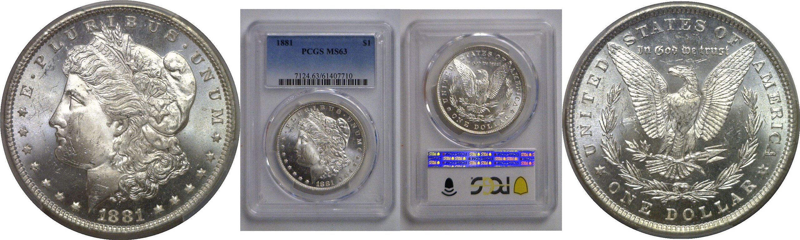 1881 Morgan Dollar   PCGS MS-63