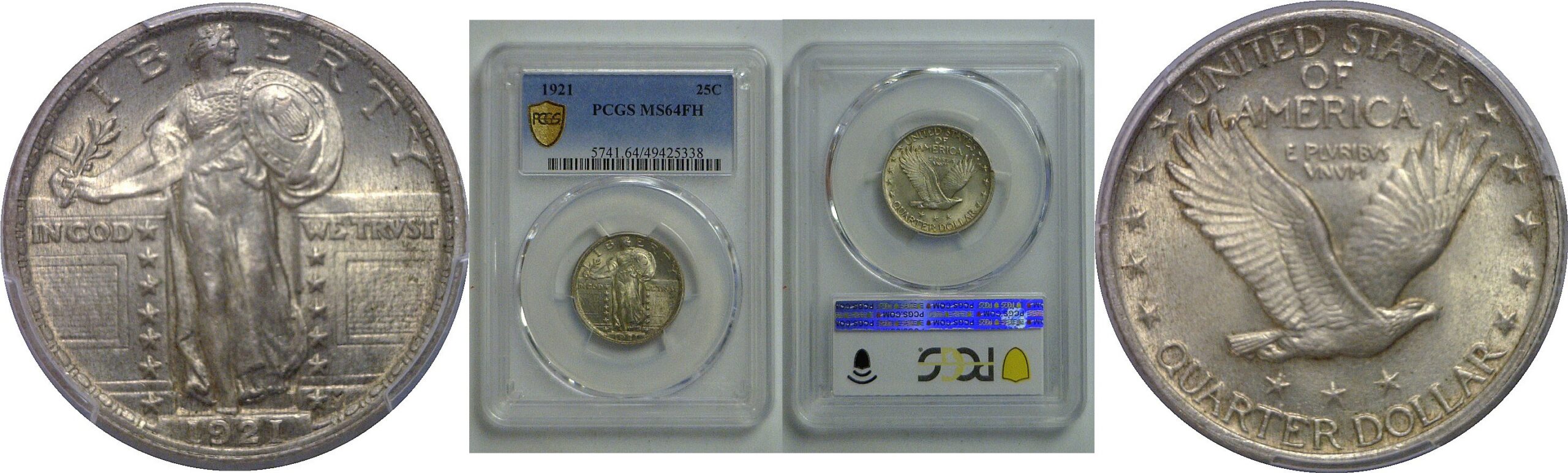 1921  Standing Liberty Quarter   PCGS MS-64 FH