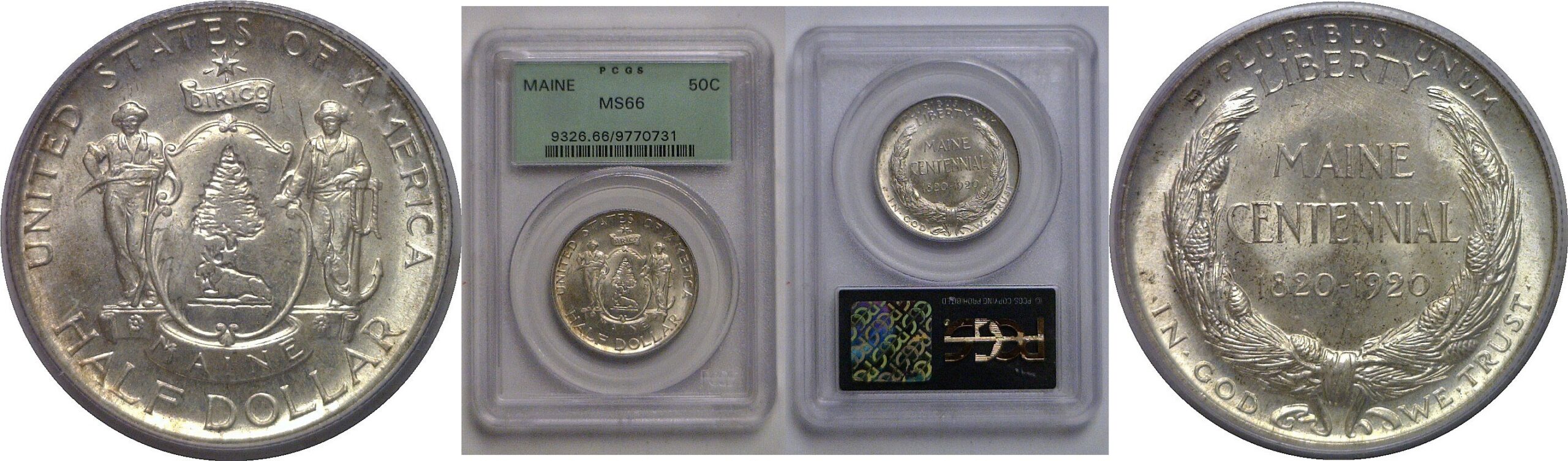 1920 Maine Commemorative Half Dollar   PCGS MS-66