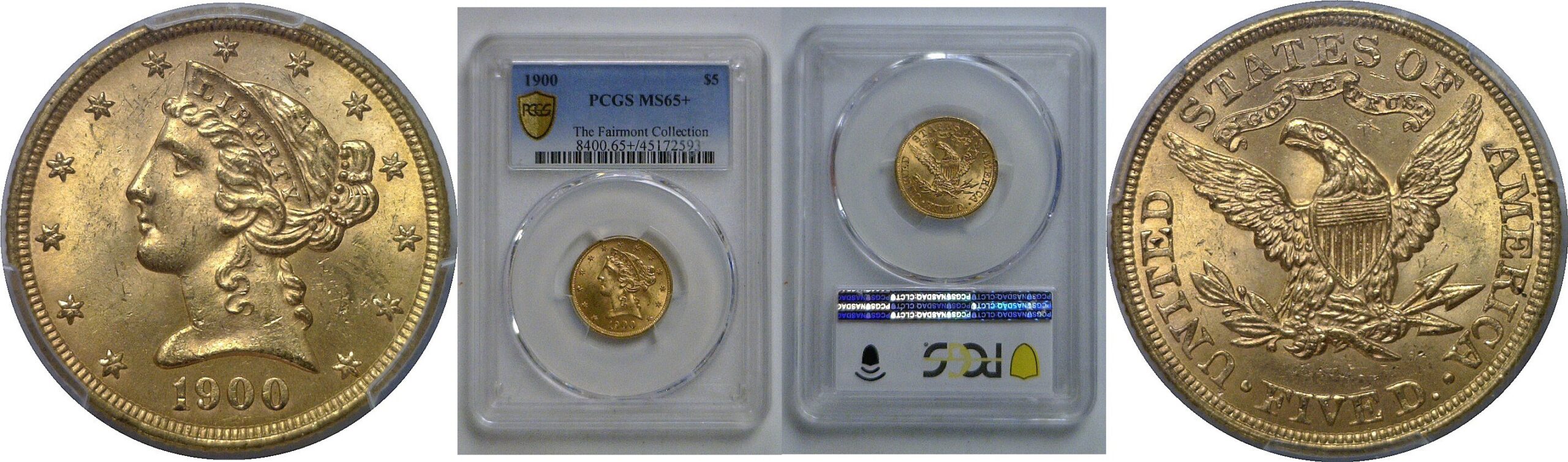 1900 $5 Liberty   PCGS MS-65+