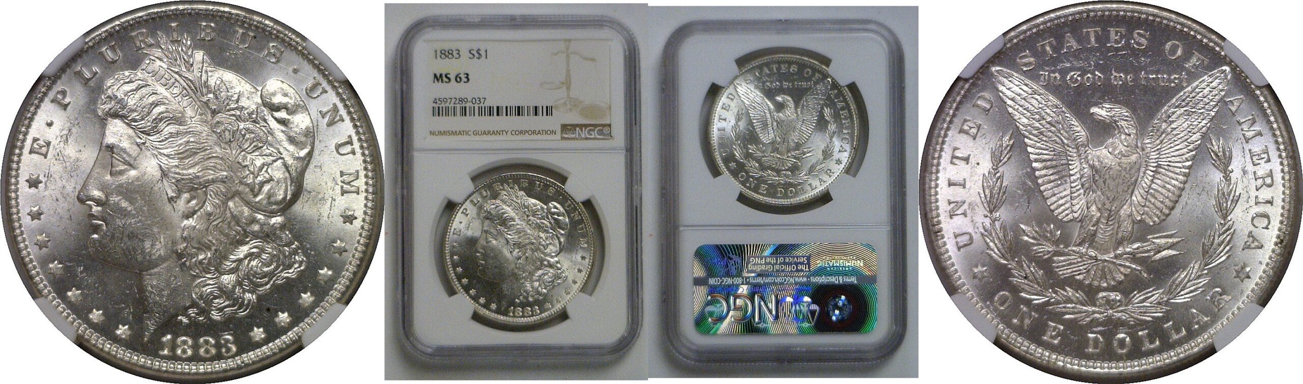 1883 Morgan Dollar   NGC MS-63