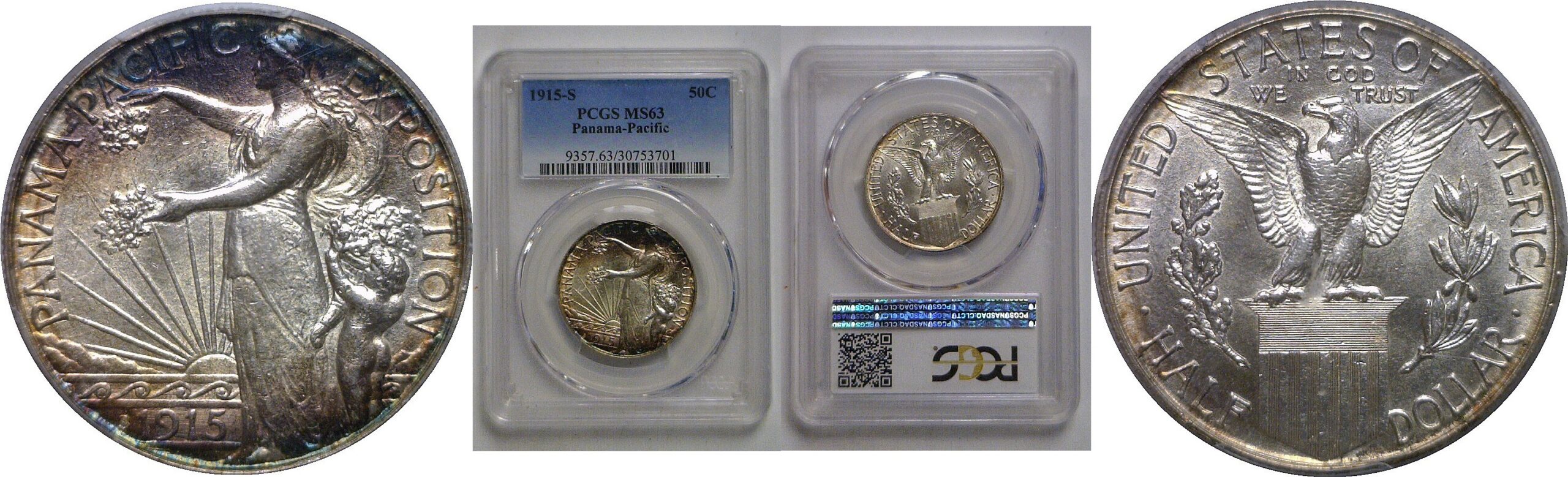 1915-S Panama-Pacific Commemorative Half Dollar   PCGS MS-63