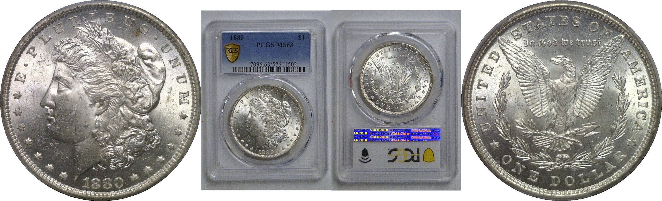 1880 Morgan Dollar   PCGS MS-63