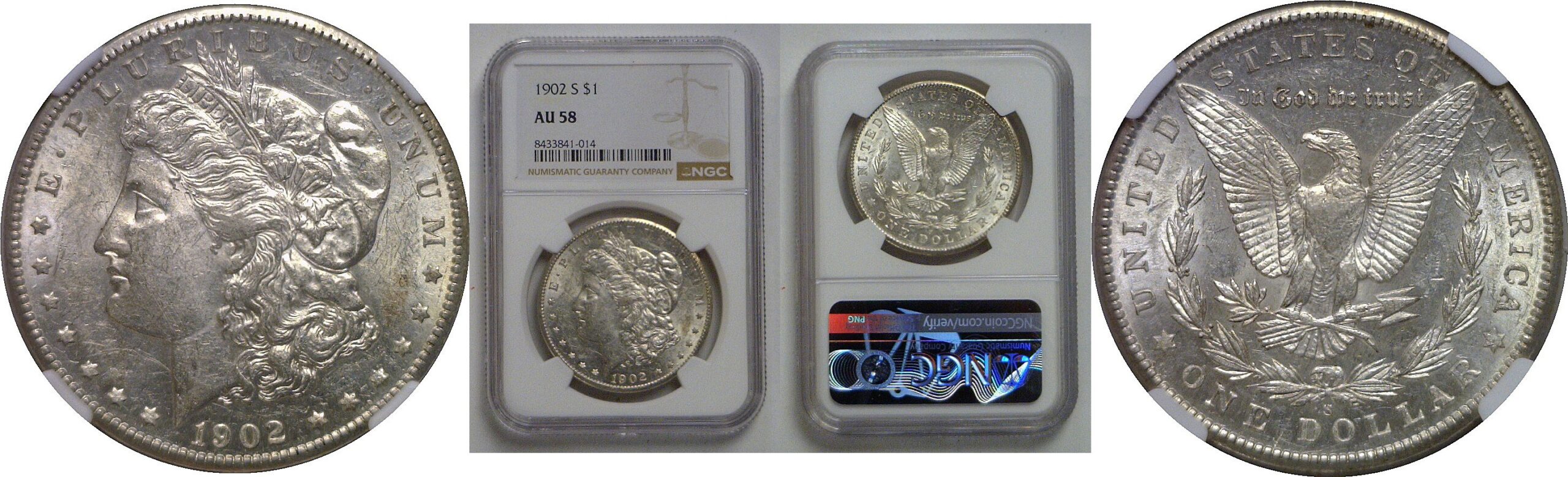 1902-S Morgan Dollar   NGC AU-58