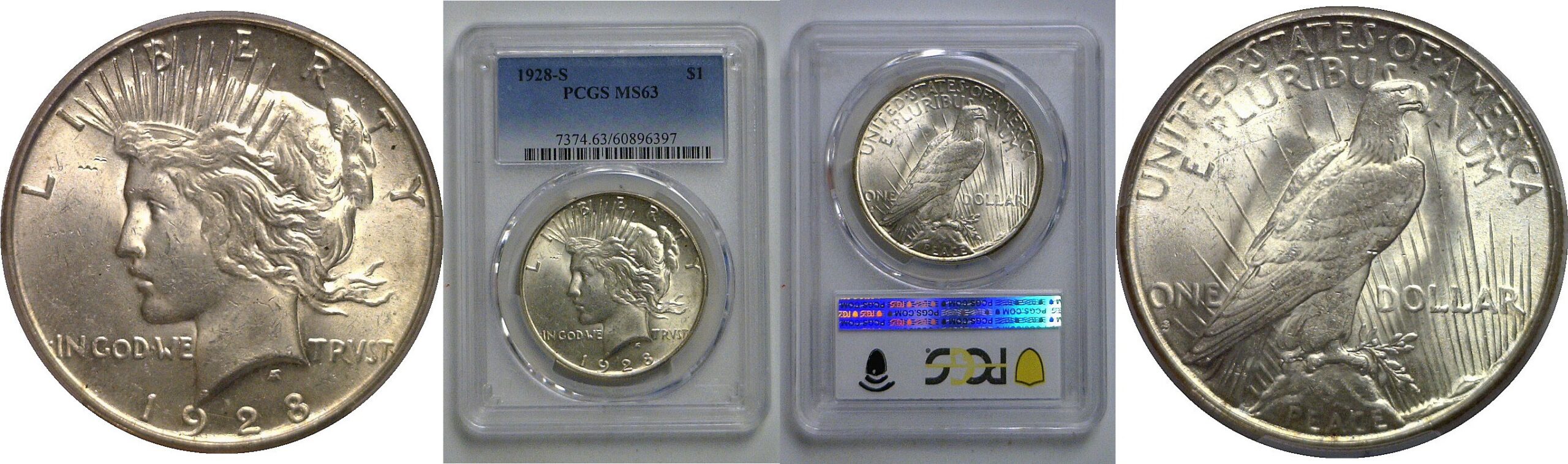 1928-S Peace Dollar   PCGS MS-63