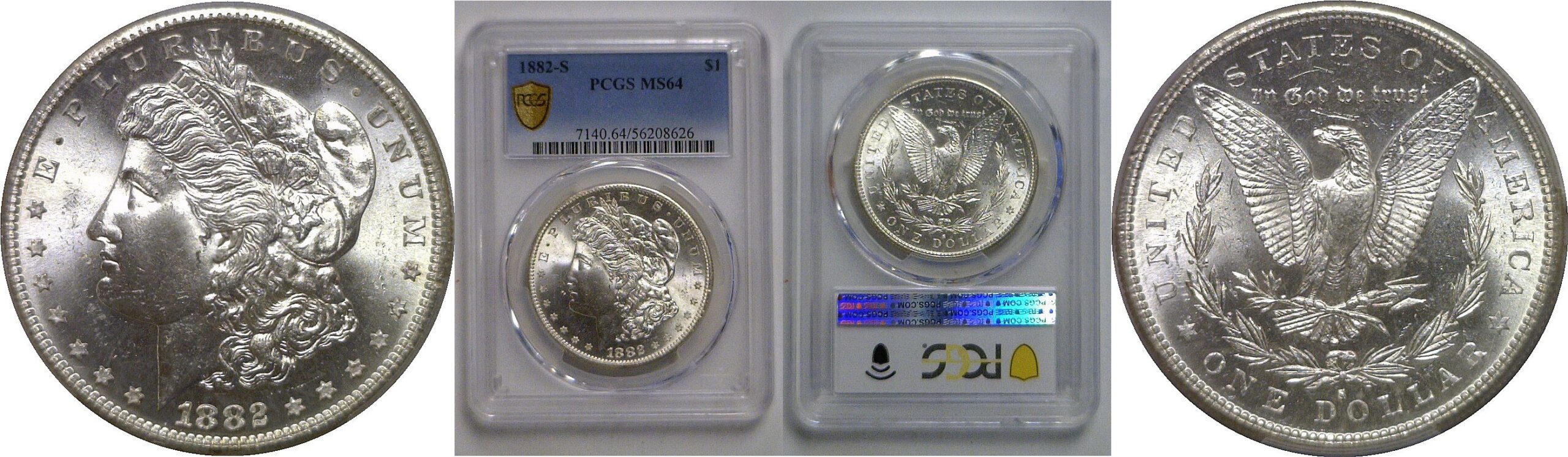 1882-S Morgan Dollar   PCGS MS-64