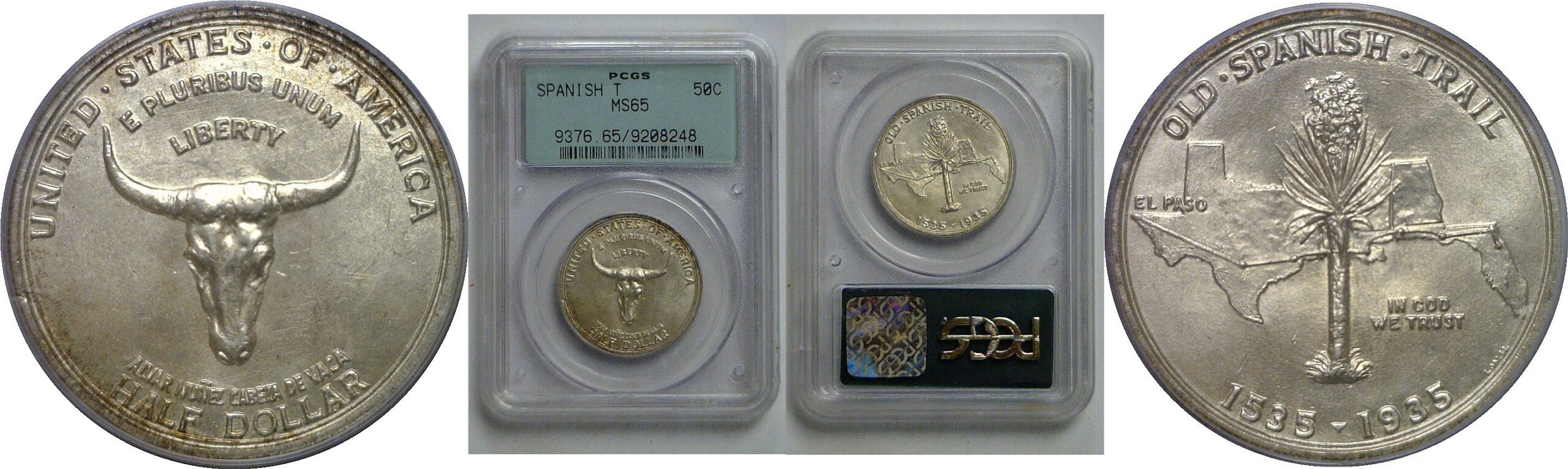 1935 Spanish Trail Commemorative Half Dollar   PCGS MS-65