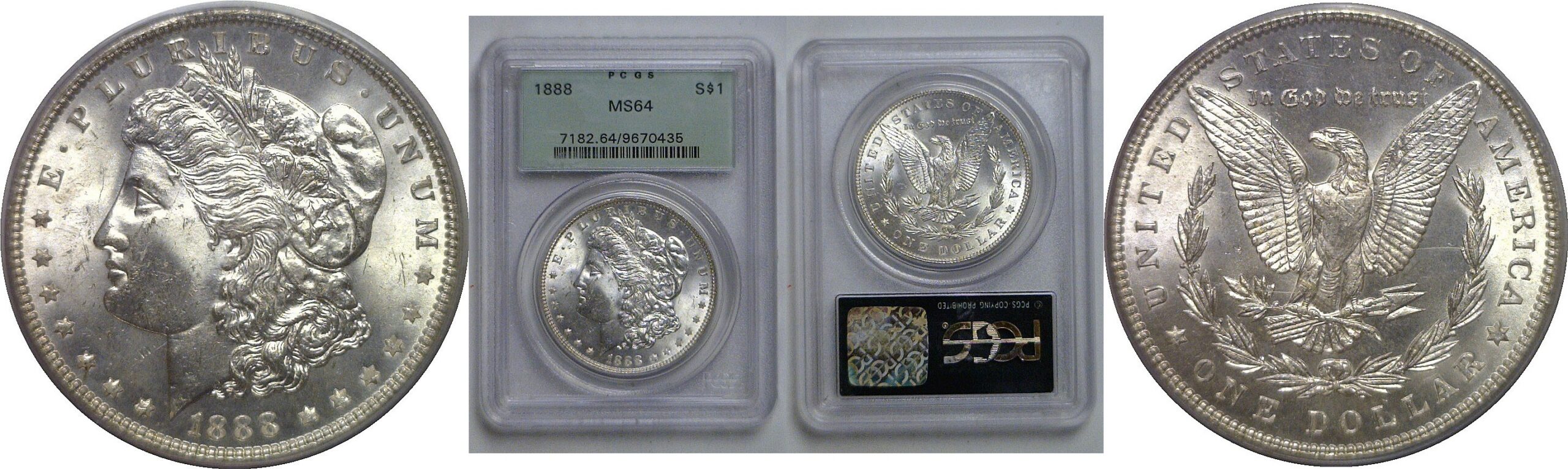 1888 Morgan Dollar   PCGS MS-64
