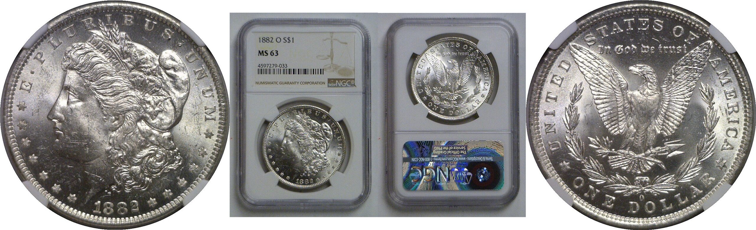 1882-O Morgan Dollar   NGC MS-63