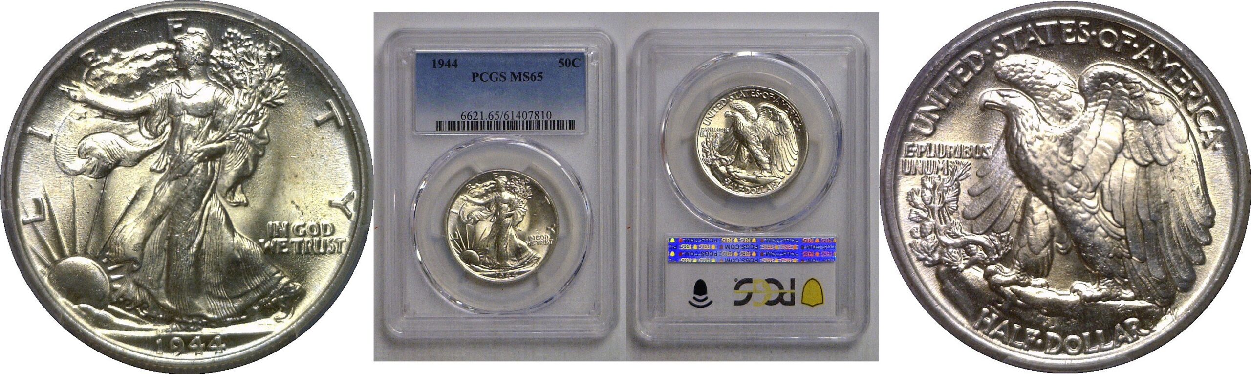 1944 Walking Liberty Half Dollar   PCGS MS-65