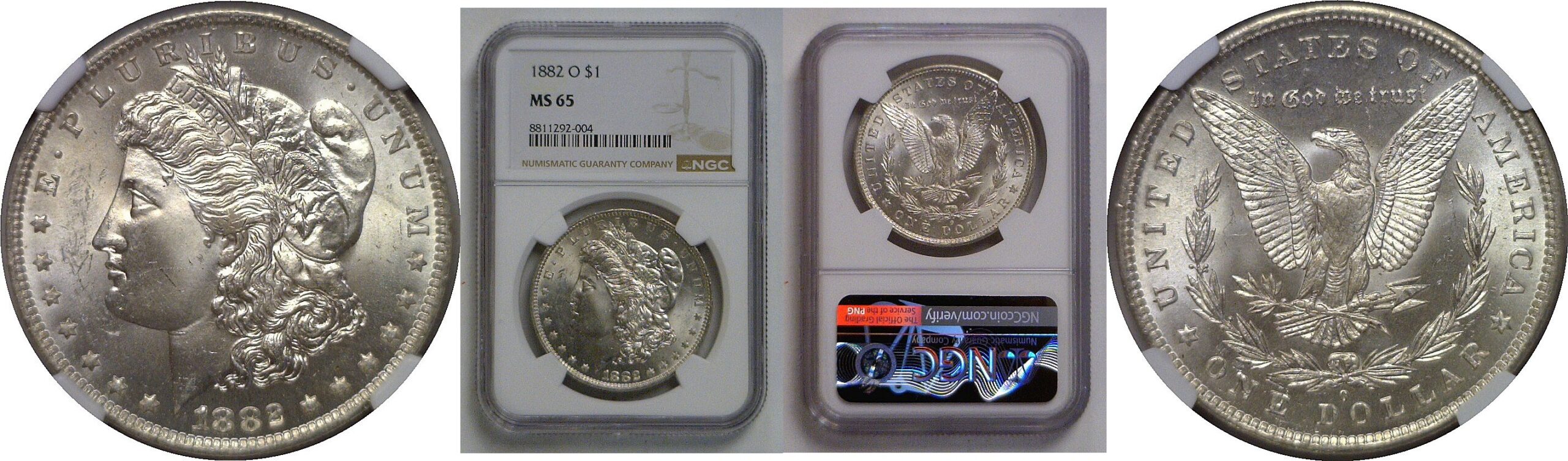 1882-O Morgan Dollar   NGC MS-65