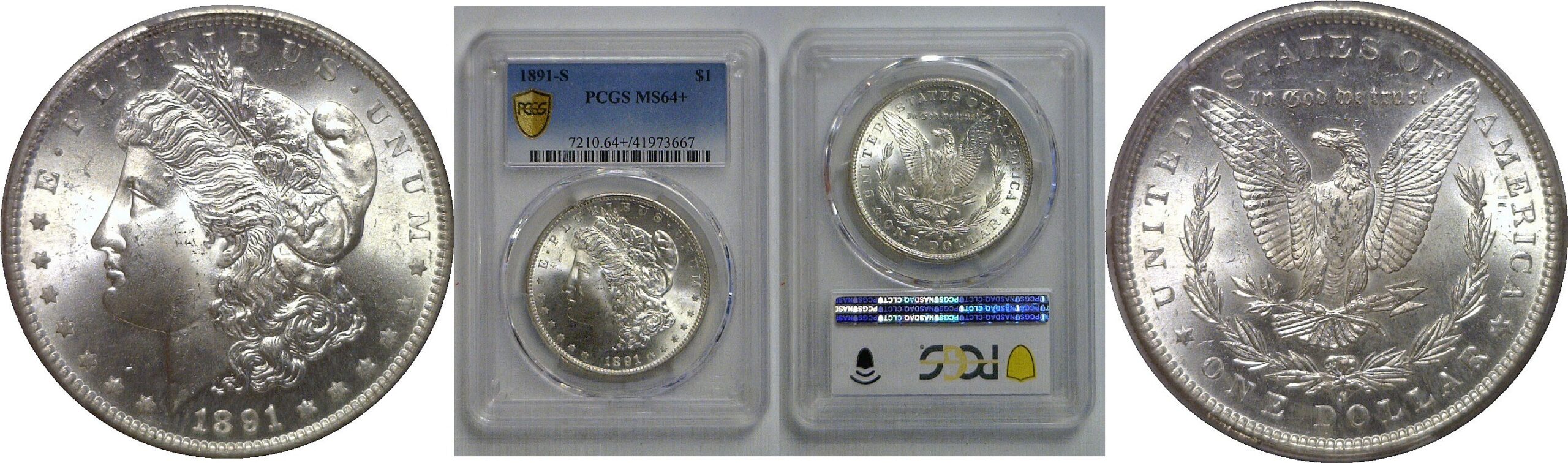 1891-S Morgan Dollar   PCGS MS-64+