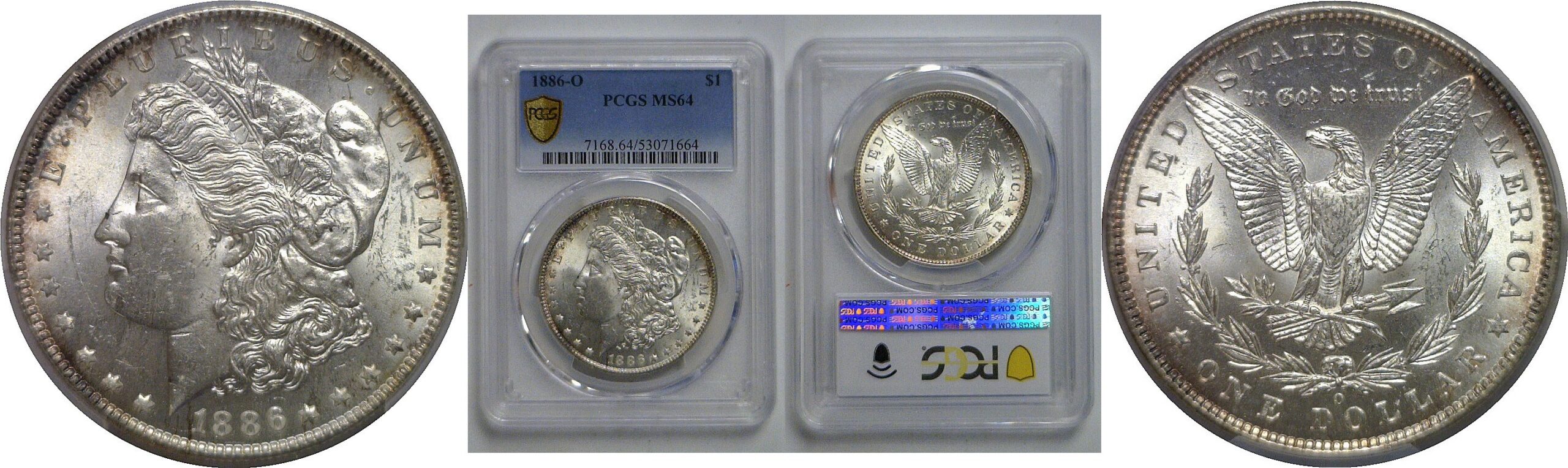 1886-O Morgan Dollar   PCGS MS-64