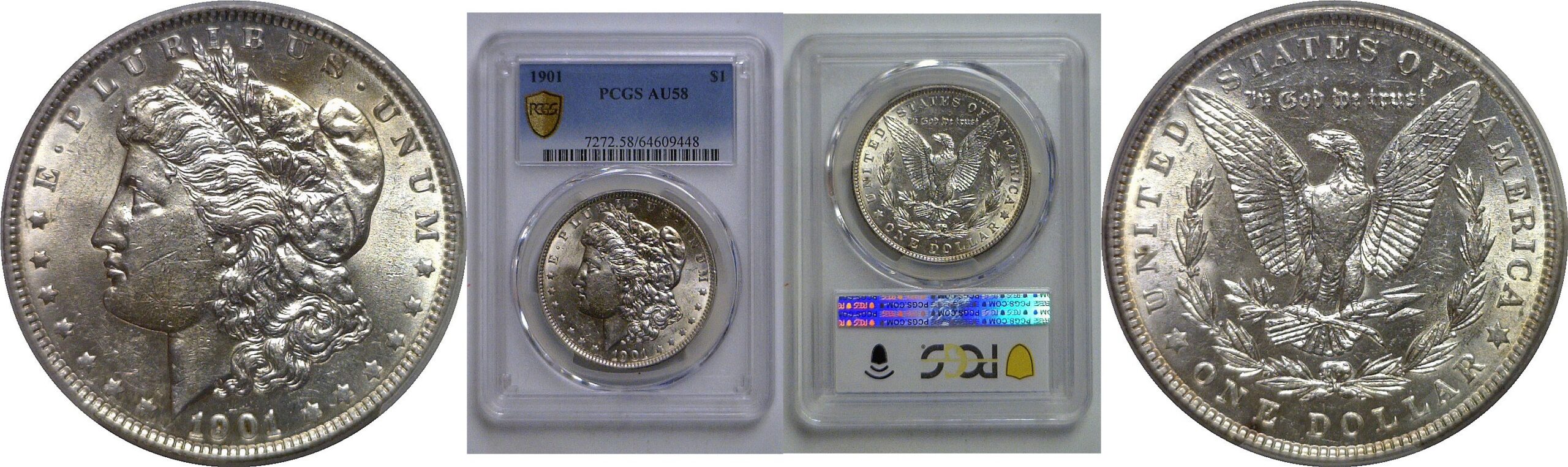 1901 Morgan Dollar   PCGS AU-58