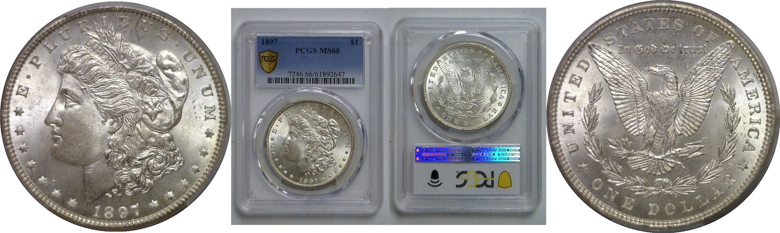 1897 Morgan Dollar   PCGS MS-66