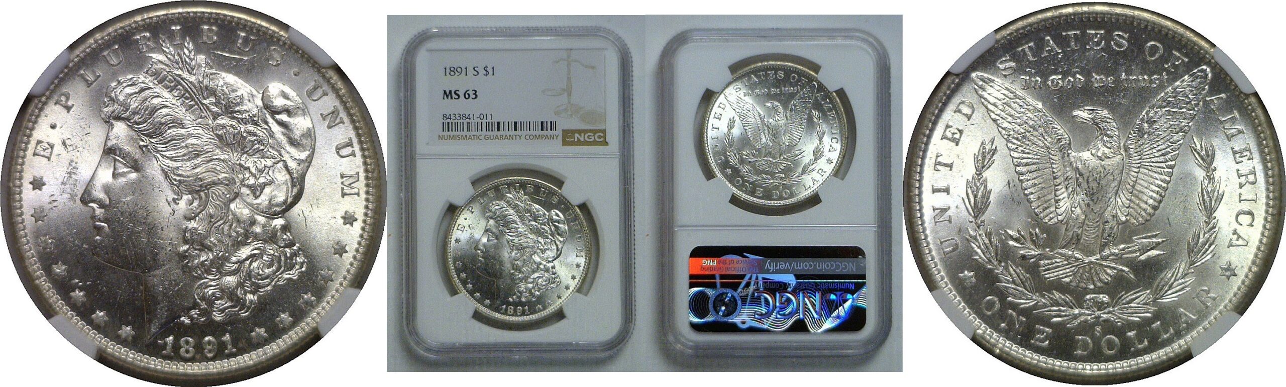 1891-S Morgan Dollar   NGC MS-63
