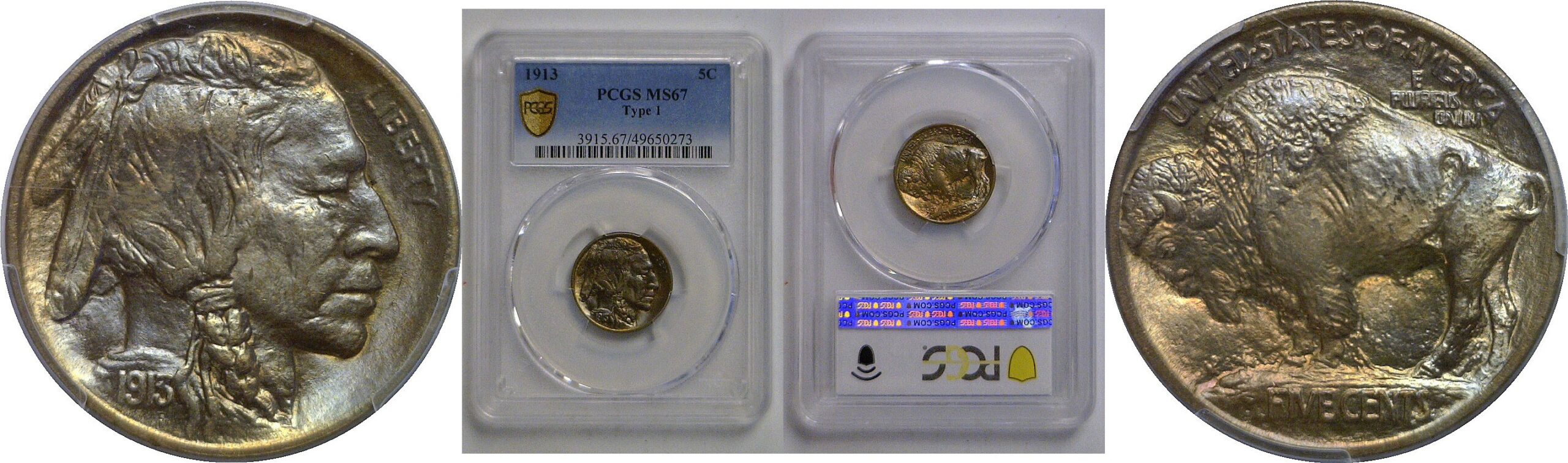 1913 T-1  Buffalo Nickel   PCGS MS-67