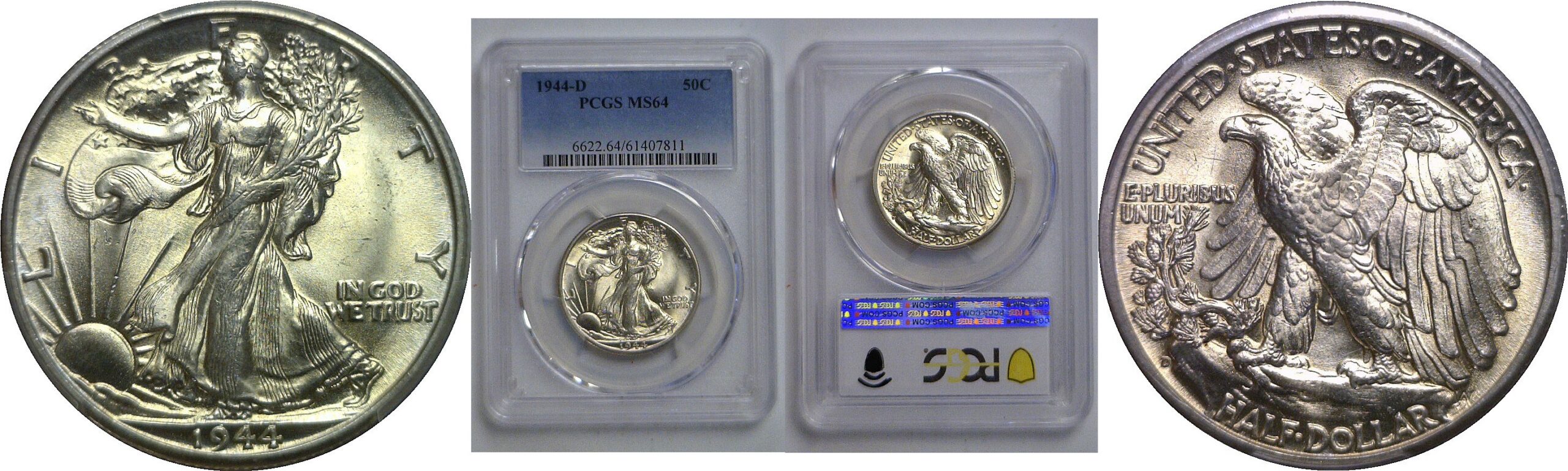 1944-D Walking Liberty Half Dollar   PCGS MS-64