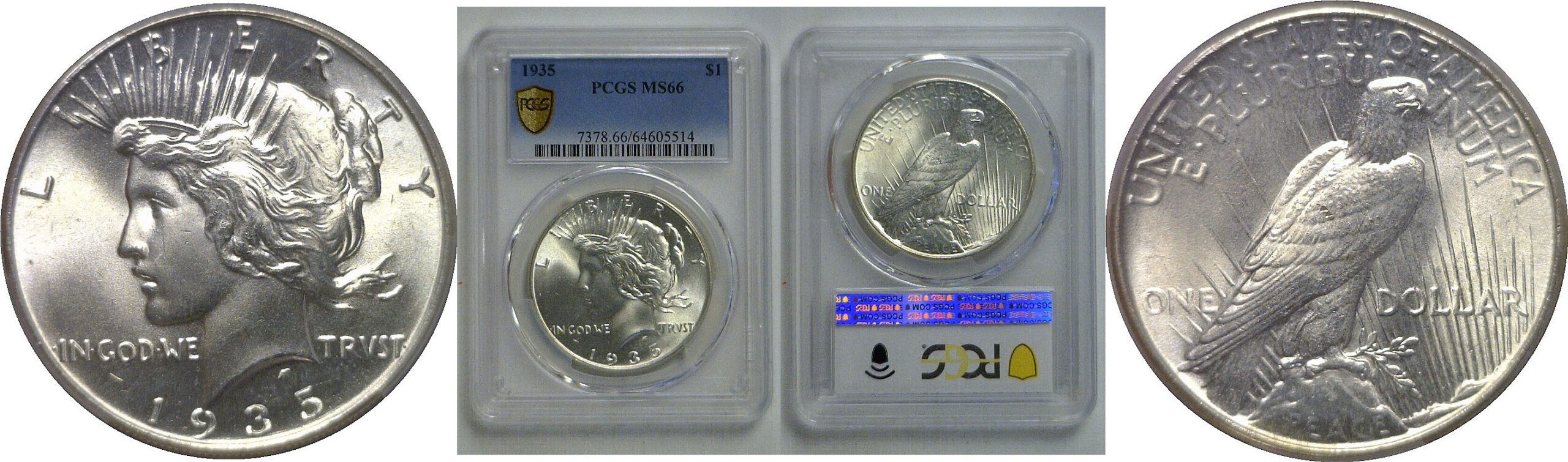 1935 Peace Dollar   PCGS MS-66