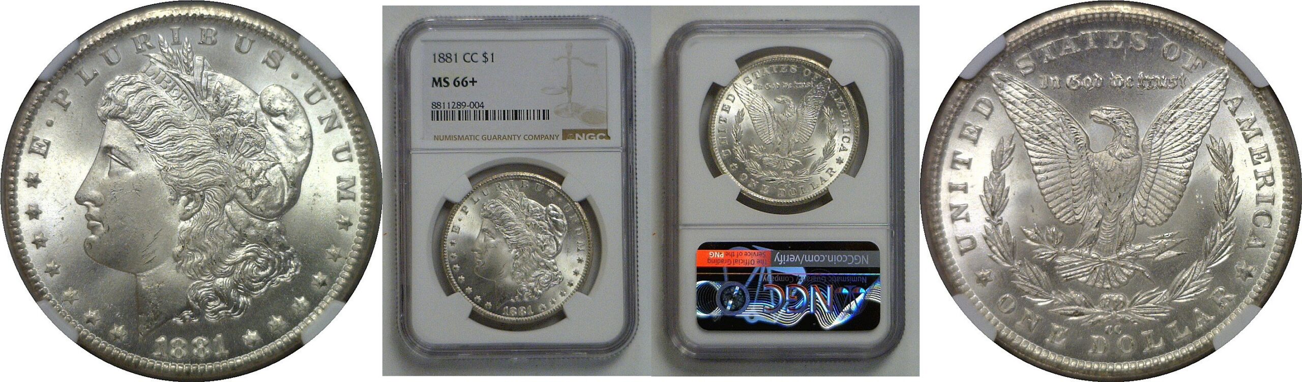 1881-CC Morgan Dollar   PCGS MS-66+