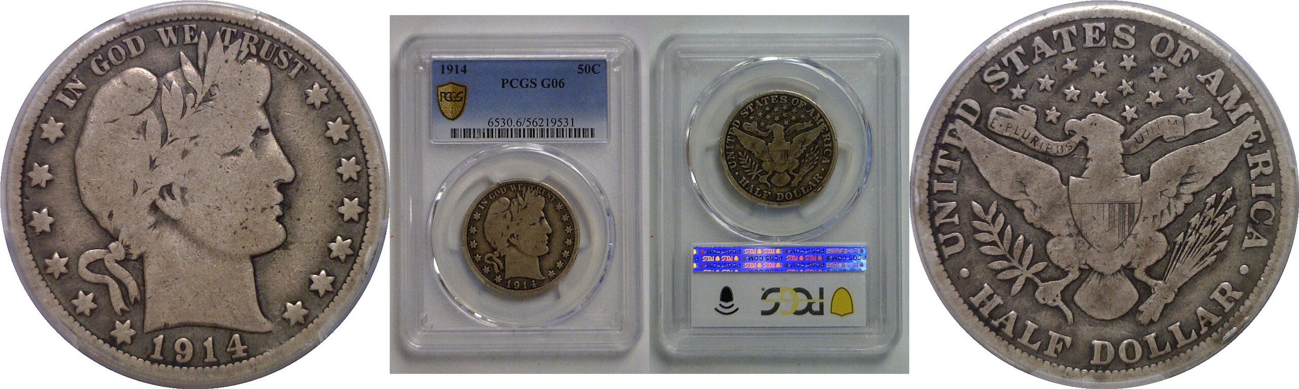 1914 Barber Half Dollar   PCGS G-6