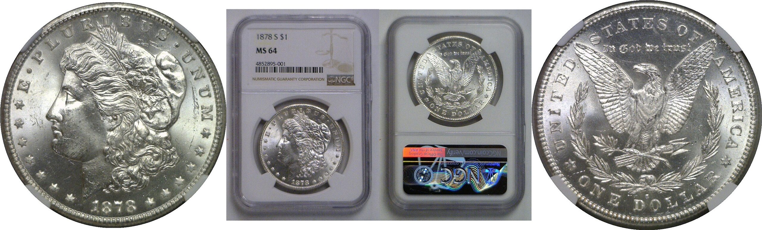1878-S Morgan Dollar   NGC MS-64