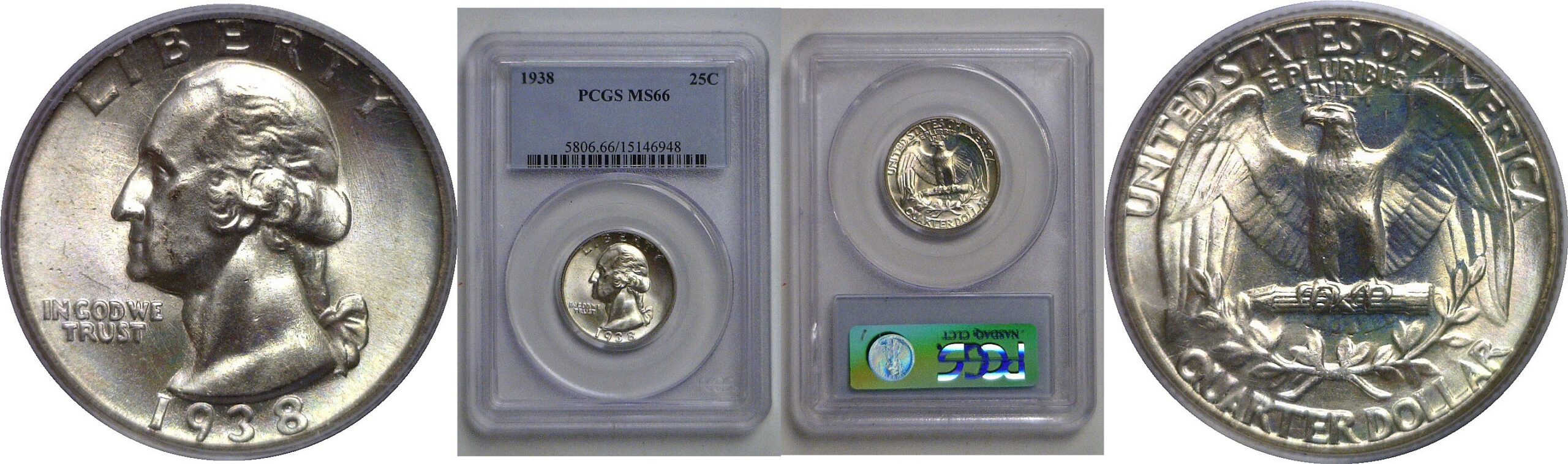 1938 Washington Quarter   PCGS MS-66