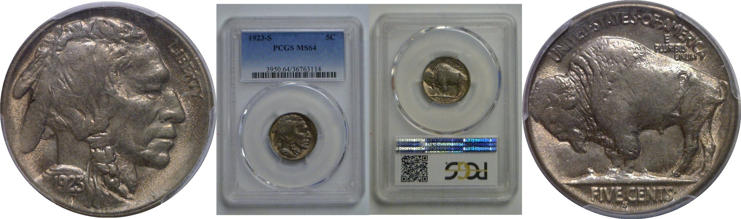 1923-S Buffalo Nickel   PCGS MS-64