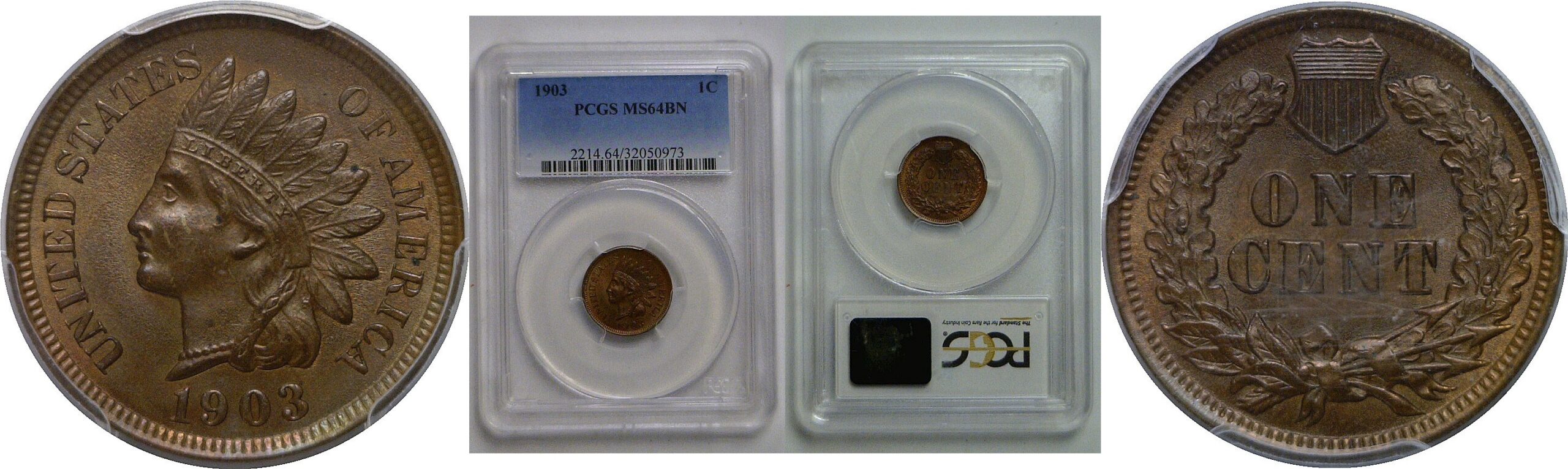 1903 Indian Head Cent   PCGS MS-64 BN