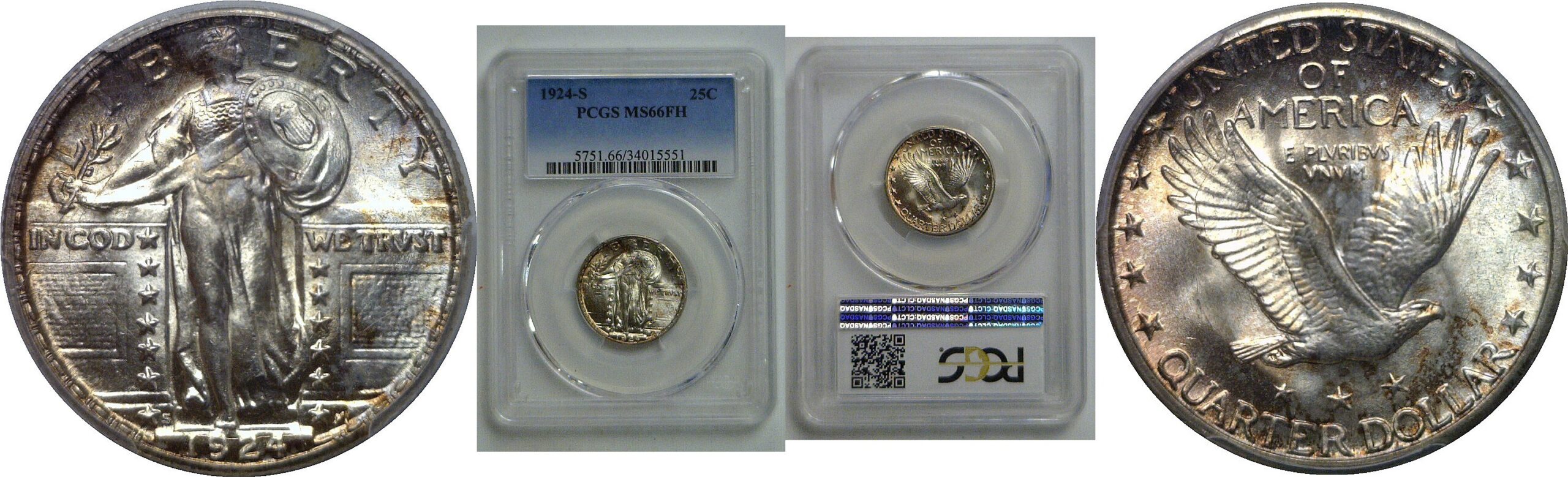 1924-S Standing Liberty Quarter   PCGS MS-66 FH