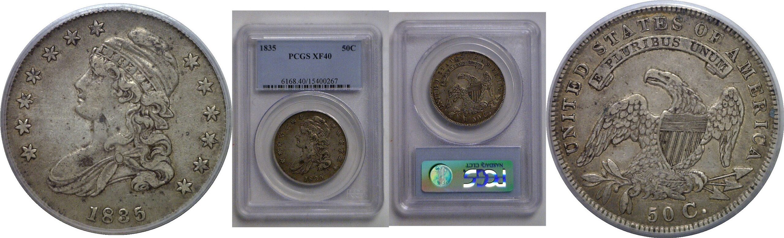 1835 Bust Half Dollar   PCGS XF-40