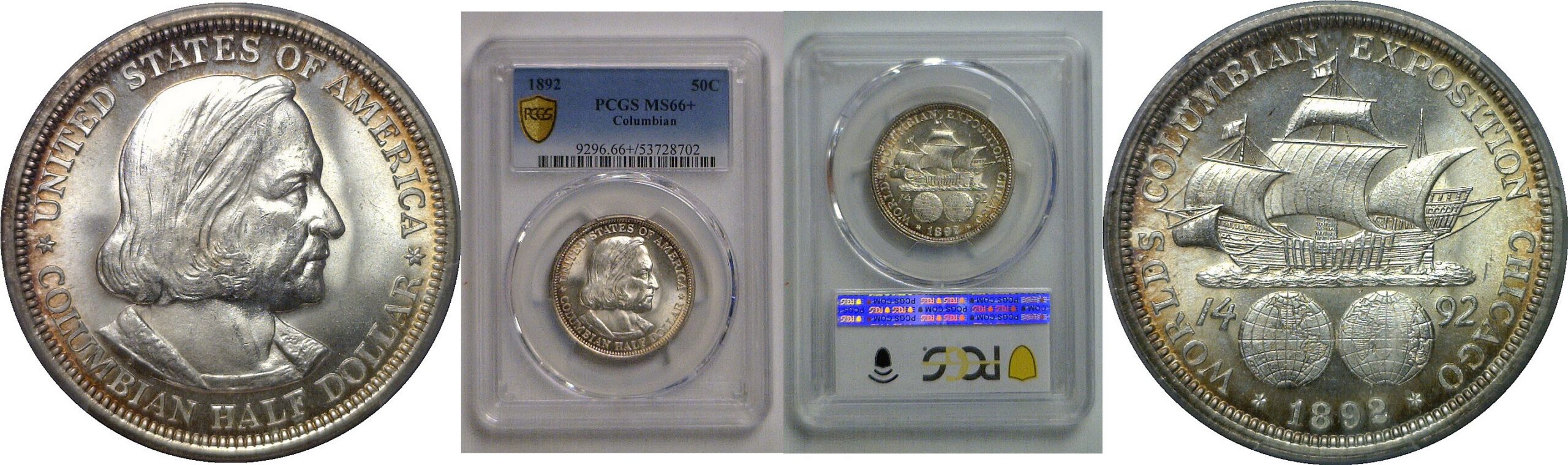 1892 Columbian/Expo Commemorative Half Dollar   PCGS MS-66+