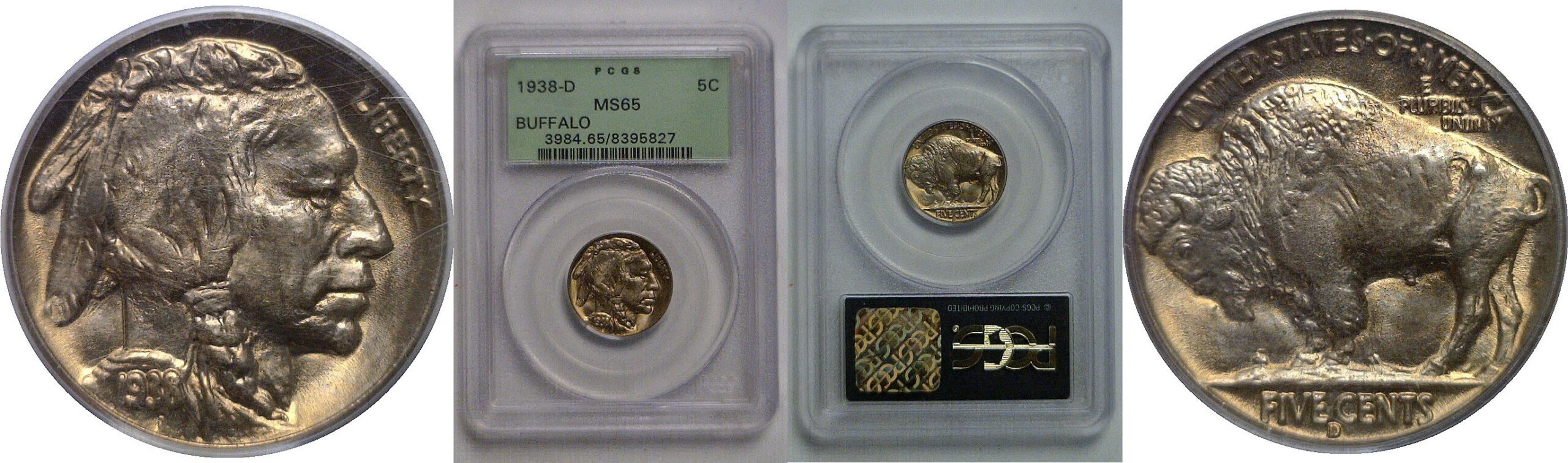 1938-D Buffalo Nickel   PCGS MS-65