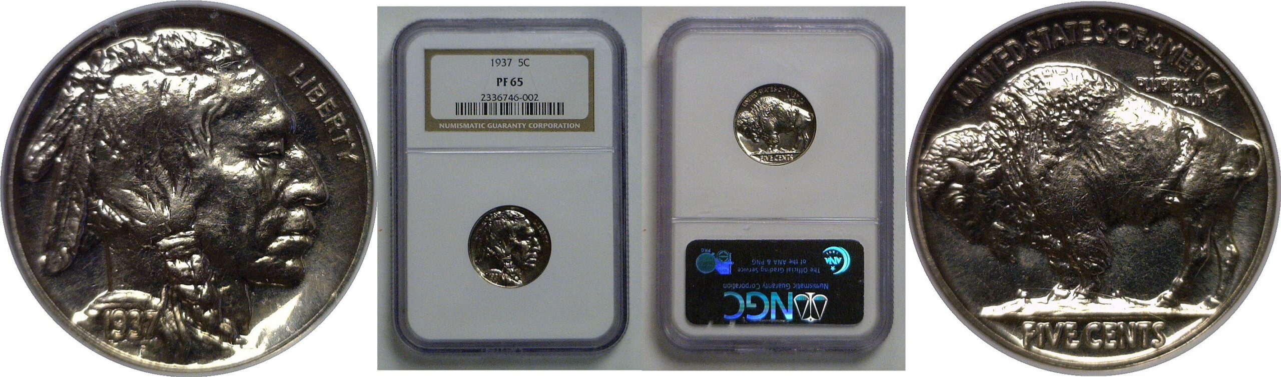 1937 Buffalo Nickel   NGC PF-65