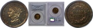 1847 Restrike   Half Cent   PCGS PR-63 BN