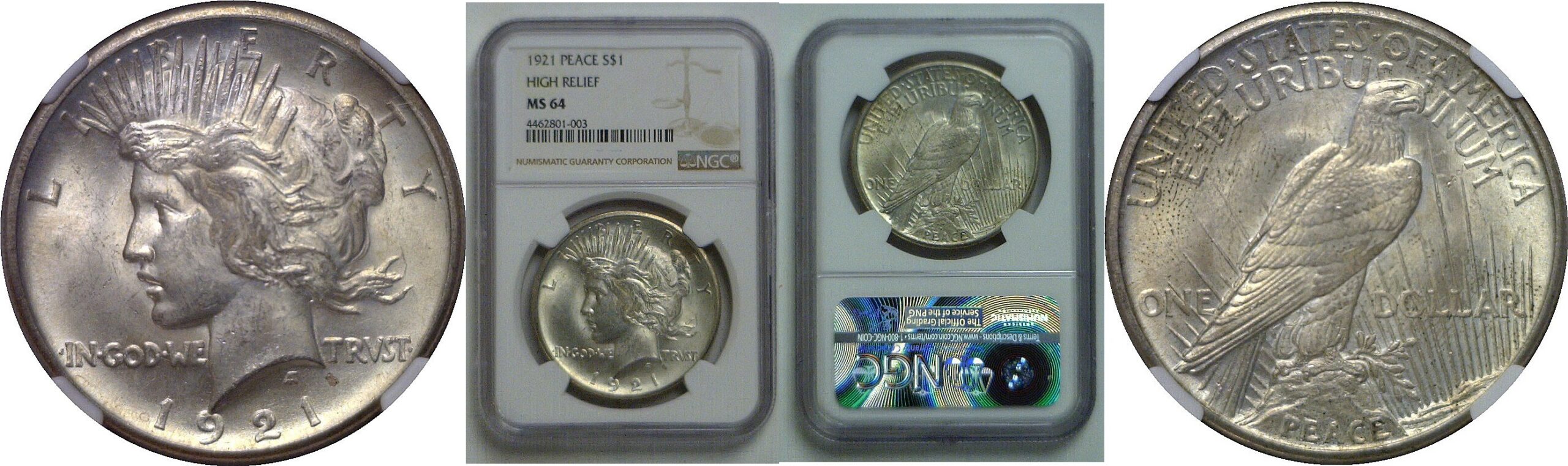 1921 Peace Dollar   PCGS MS-64