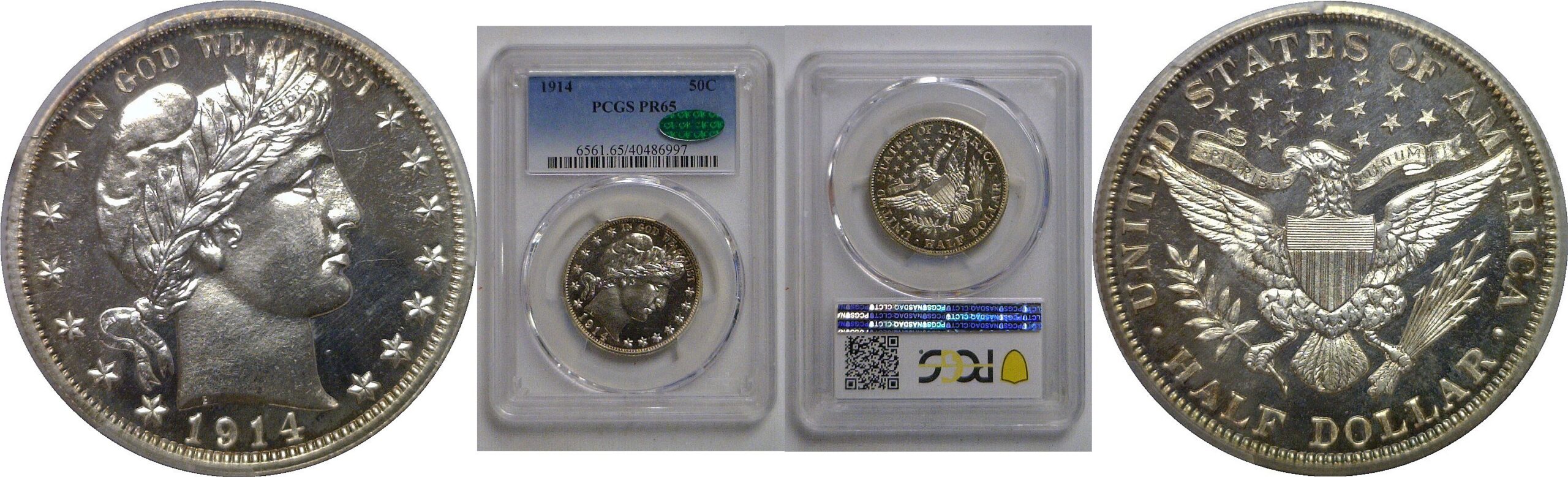 1914 Barber Half Dollar   PCGS PR-65  CAC