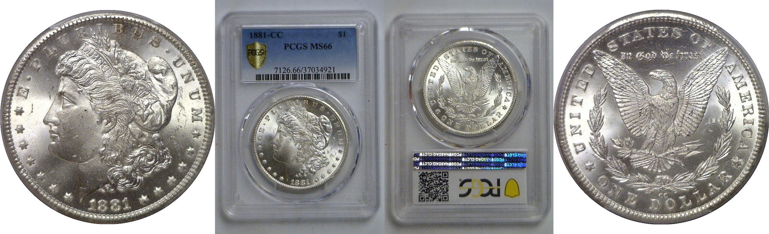 1881-CC Morgan Dollar   PCGS MS-66